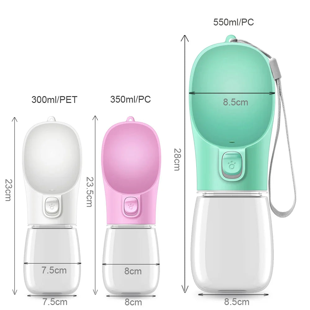 Water bottle for dogs and cats