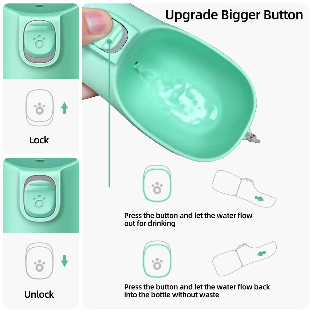 Water bottle for dogs and cats